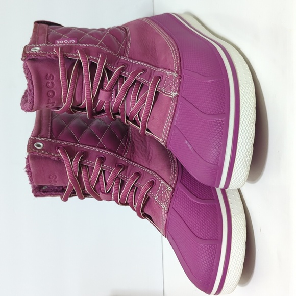 Crocs Allcast leather duck Chukka boots womans size 11 - Picture 2 of 16